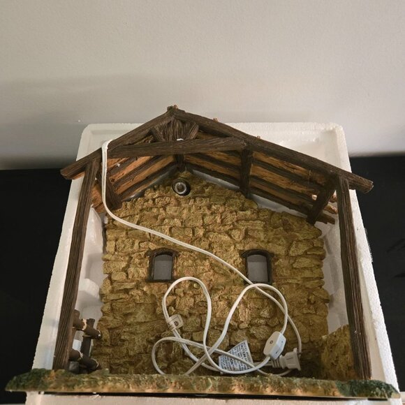 Traditions Lighted Nativity Crèche | 14.5” Christmas Stable | Rustic Holiday - Picture 6 of 10